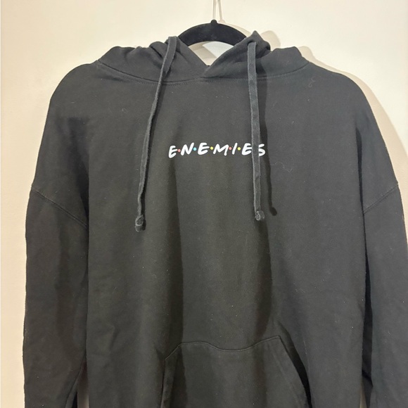 Rue21 Black Hoodie with White Text - Picture 3 of 8